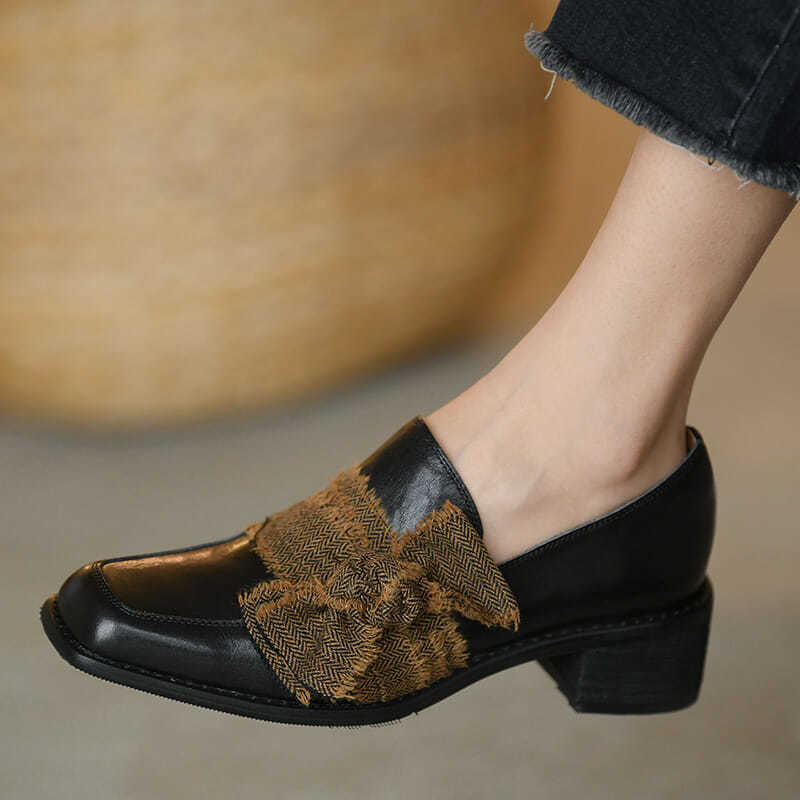 Giày Da Gót Vuông Phong Cách Anh Quốc 2021 Cho Nữ | BigBuy360 - bigbuy360.vn