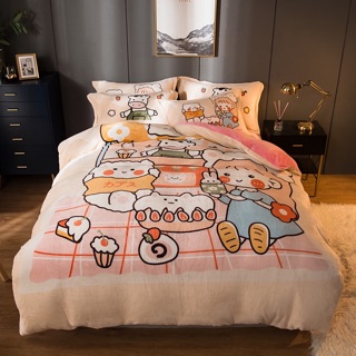 set nỉ nhung 4 món
