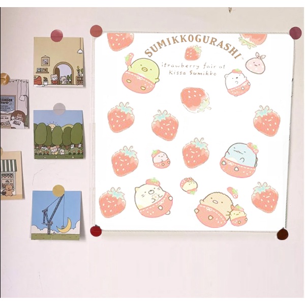 Tranh vải treo tường sumikko TVTT4 tonton usagyuuun shiba pusheen cute hoạt hình dễ thương 45x45cm