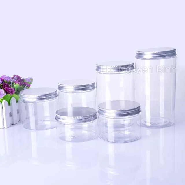 Lọ nhựa nắp nhôm CÓ KÈM NẮP CHẶN nhiều cỡ (50ml/100ml/200ml/500ml/750ml/1000ml)