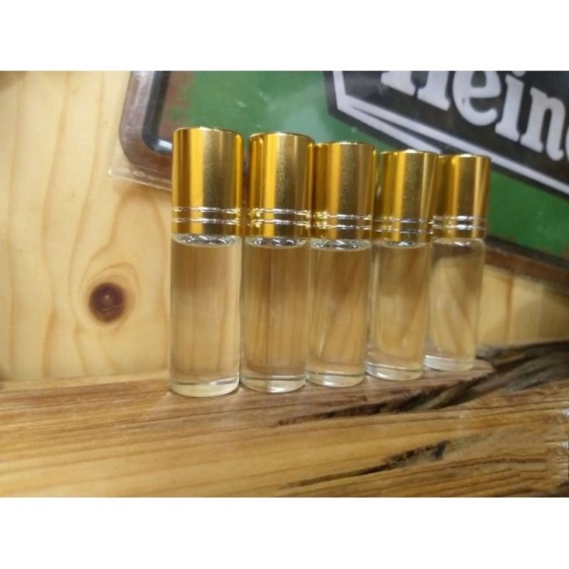 Combo 5 chai 5ml , Bộ 5 chai 10ml có thể chọn lựa màu sắc nắp, dạng bi lăn bằng thủy tinh chống rò rỉ nước hoa tinh dầu