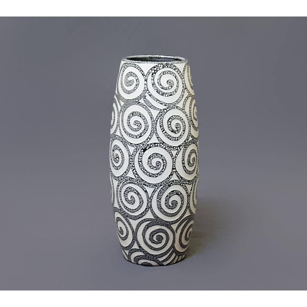 Lọ hoa sứ cao cấp Bát Tràng cao 20cm S102 - 6 màu men