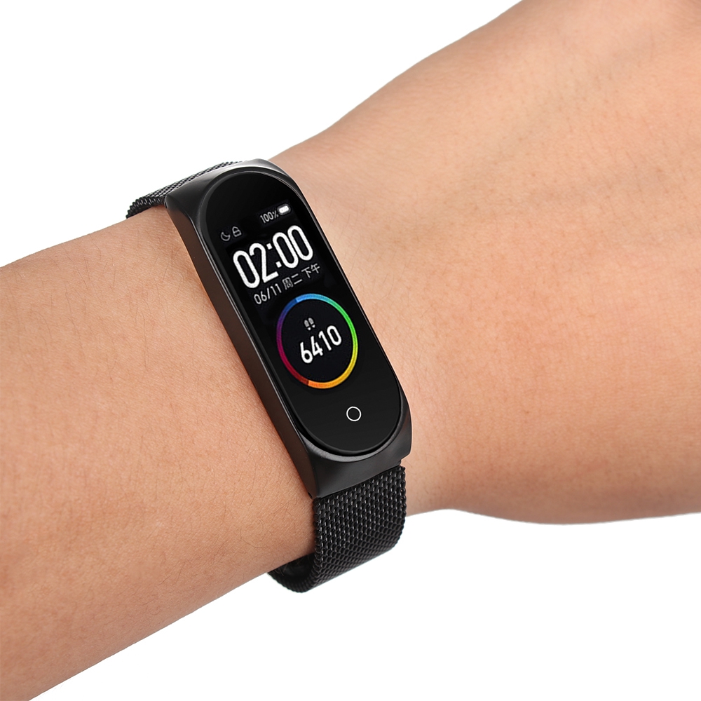 Dây đeo thay thế bằng thép không gỉ cho vòng đeo tay thông minh Xiaomi Mi Band 3 4