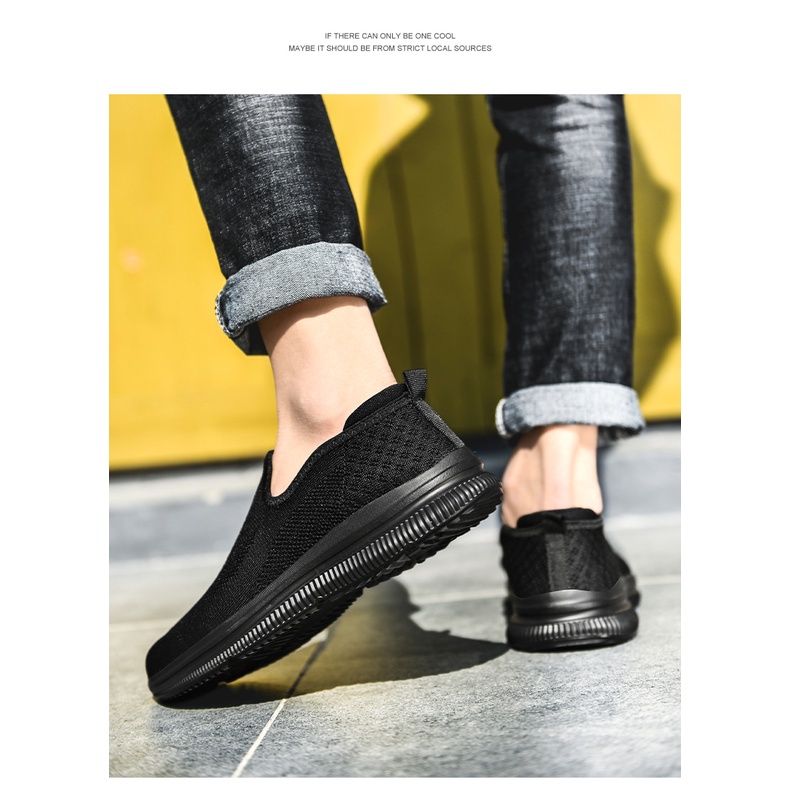 Giày Lười Phối Lưới Thoáng Khí Thời Trang Mùa Hè Cho Nam Có Size Lớn 48