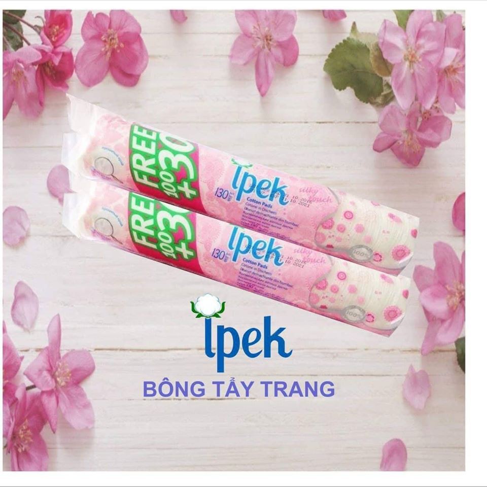 Bông Tẩy Trang Ipek Thổ Nhỹ Kỳ Tẩy Trang Làm Sạch Trang Điểm 120 miếng (+30 miếng) | BigBuy360 - bigbuy360.vn