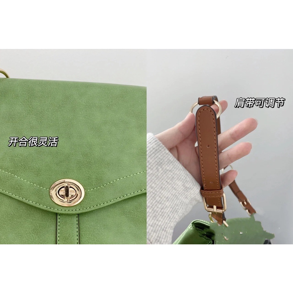 Túi đeo vai JASMIN NOIR da PU hình chữ nhật thiết kế đơn giản thời trang cho nữ