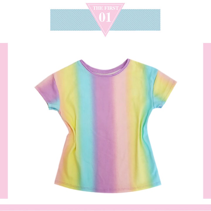 Áo thun bé gái hàng VNXK 365 Kids vải mềm mát size nhí