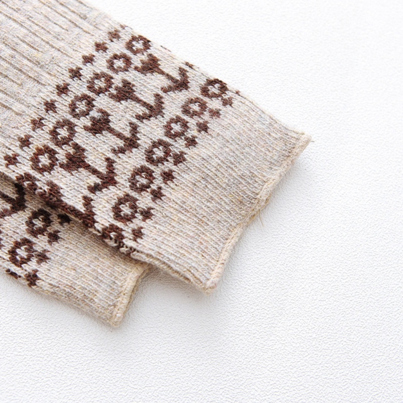 Xiangbao Vớ Dệt Kim Giữ Ấm Chân Dài Quá Gối Họa Tiết Hình Học Vân Kim Cương Cổ Điển Mùa Đông Cho Nữ