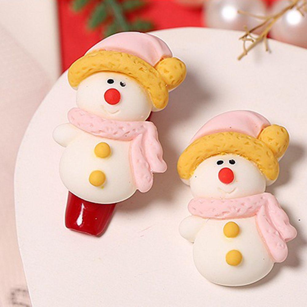 OCEANMAP Túi 10 Phụ Kiện Trang Trí Móng Tay 3D Chủ Đề Giáng Sinh Dễ Thương