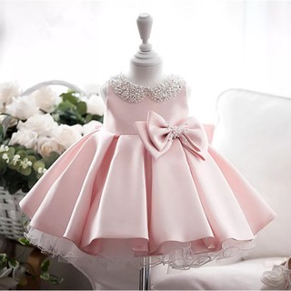 Đầm hồng xếp ly bé 7kg-25kg
