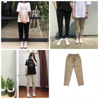 QUẦN BAGGY UNISEX NỮ NAM VẢI KAKI