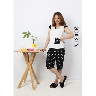 Đồ Bộ Mặc Nhà Nữ Tole (Lanh) Áo Cánh Tiên Phối Quần Lững Họa Tiết_3COSTY. - B1DCT Nhiều Họa Tiết
