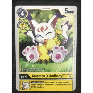 Thẻ bài digimon bt9-036 - gatomon - digimon - common