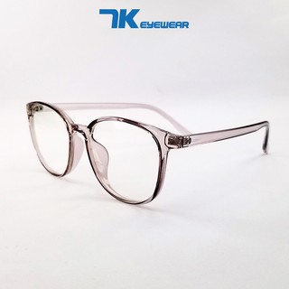 Gọng kính nam nữ mắt cận tròn màu đen, nâu hồng, xám khói chất liệu nhựa dẻo 7K2036. Tròng giả cận 0 độ, chống tia UV