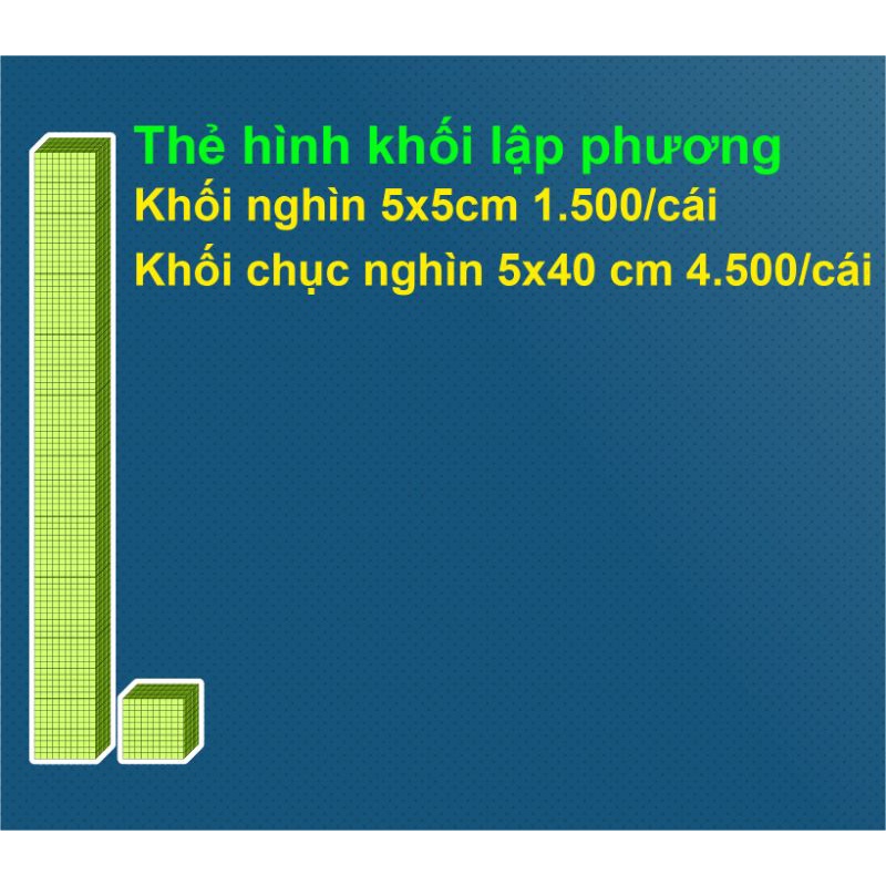 Thẻ khối lập phương nghìn, chục nghìn