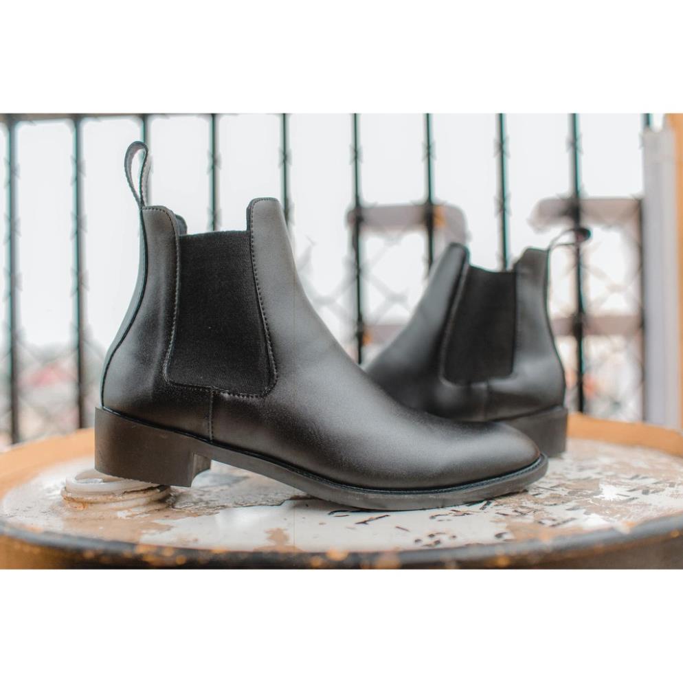 Chelsea Boots Nam Da Mờ Đế 4cm ;;