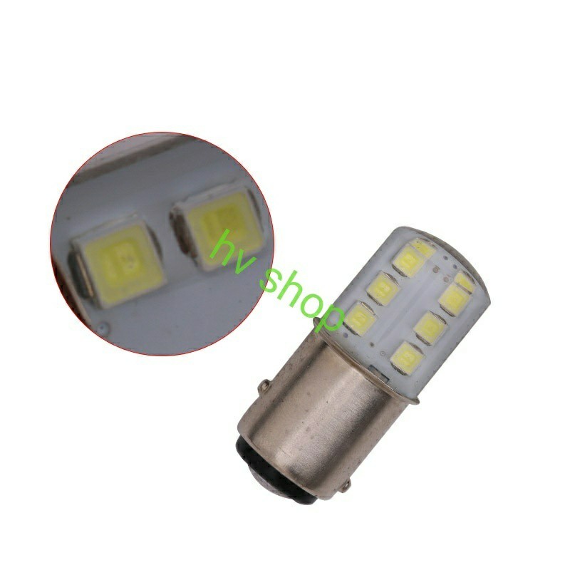 Led xe may bóng đèn led hậu chớp 12 tim smd gắn xe máy 1157