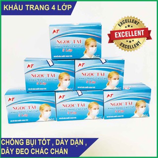 Hộp 50 Khẩu Trang Y Tế 4 Lớp Ngọc Tài(Kiểm Duyệt Y Tế,Giấy Tờ Đầy Đủ, Kiểm Tra Hàng)