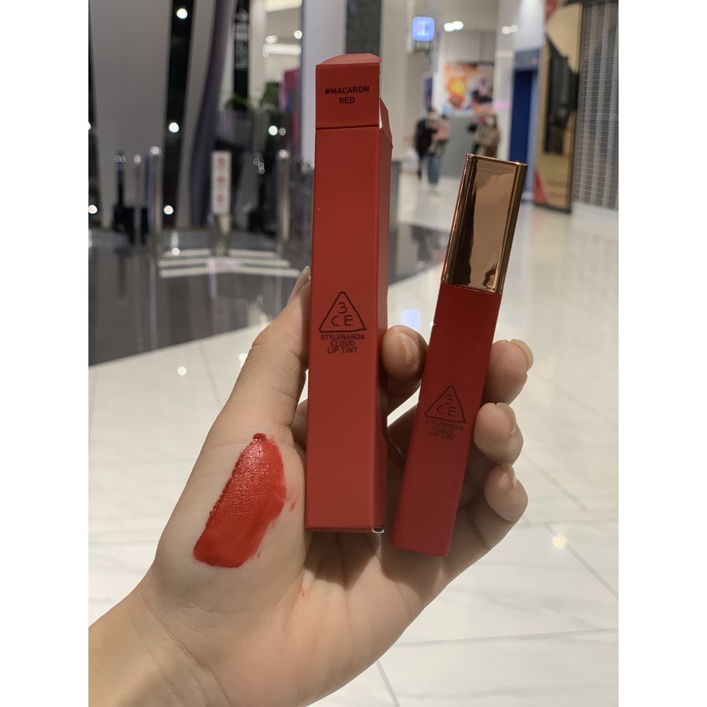 Son kem lì 3CE cloud lip tint macaron red (đỏ tươi)