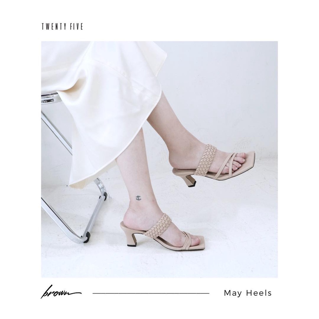 May Heels - Guốc da mềm hoạ tiết chéo Twentyfive Studio