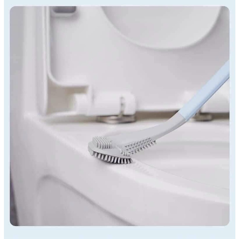 Cọ Toilet Silicon Siêu Sạch, Chổi Chà Rửa Nhà Vệ Sinh Bồn Cầu Gắn Tường