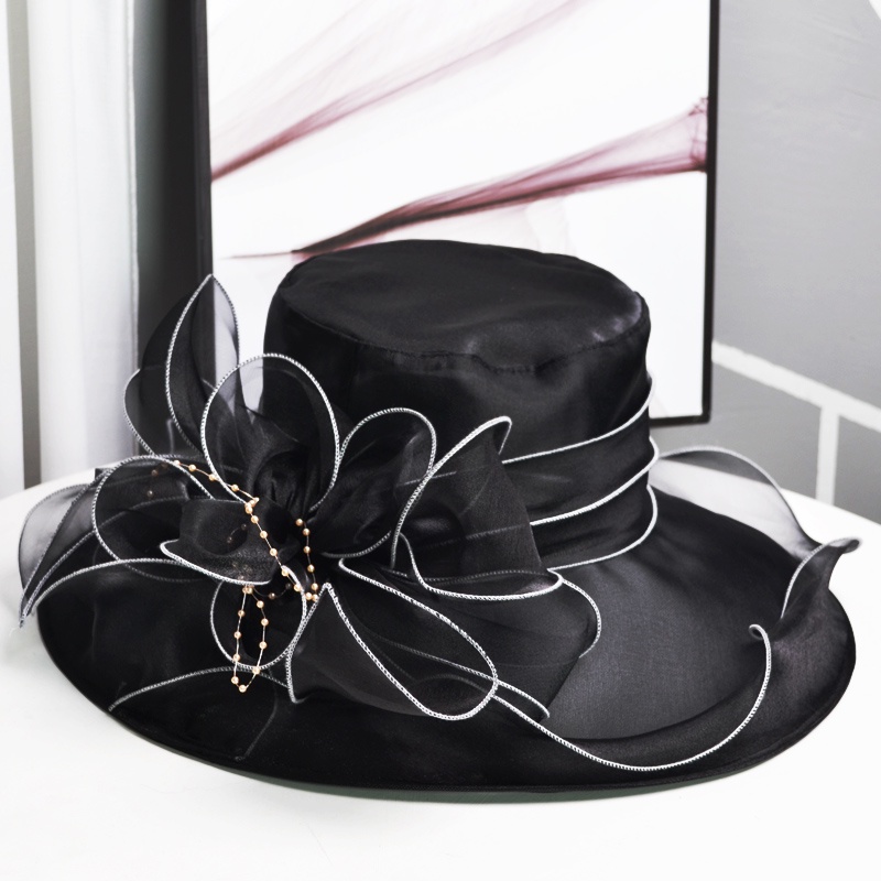 Nón Rộng Vành Phối Hoa Thời Trang Cho Nữ