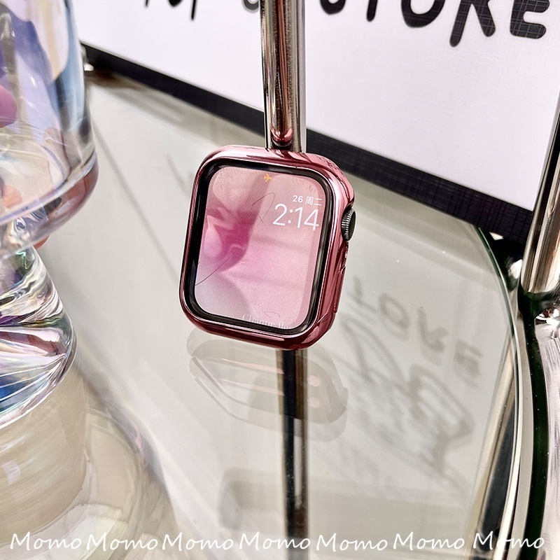 Ốp Silicone Trong Suốt Bảo Vệ Màn Hình Đồng Hồ Apple Watch Series7 6 5 4 3 2SE 38 40 41MM 42 44 45MM