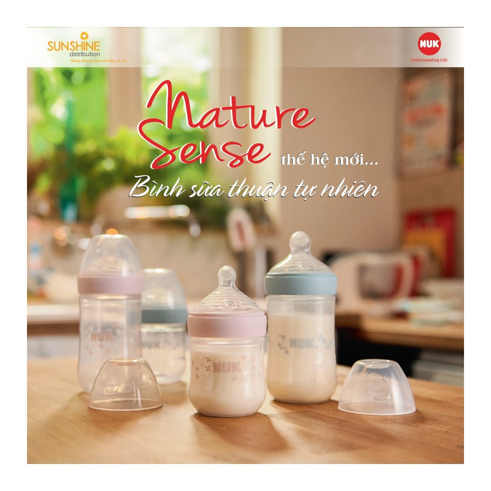 Bình sữa NUK PP Nature Sense núm ti Silicone (150ml , 260ml)