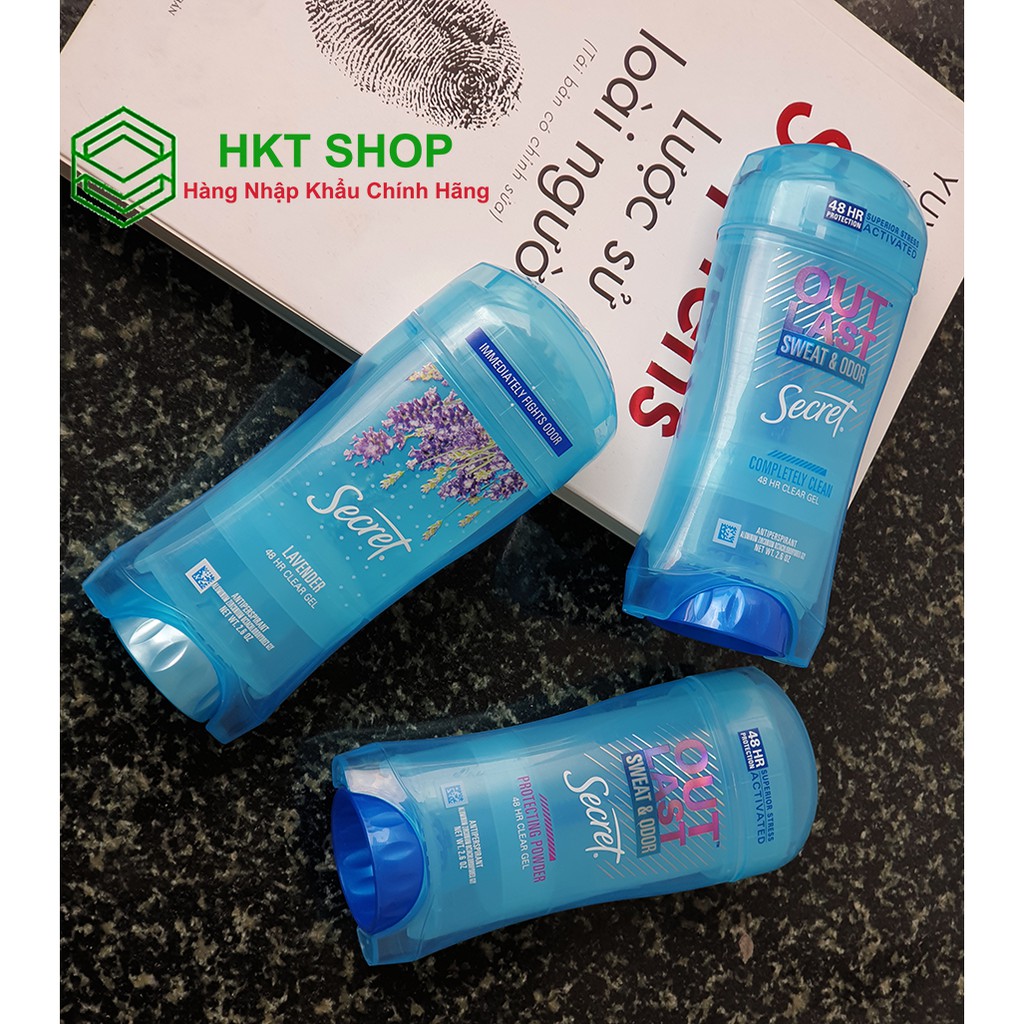 Lăn khử mùi Secret Sweat & Odor Protecting Powder Clear Gel 73g - HKT Shop