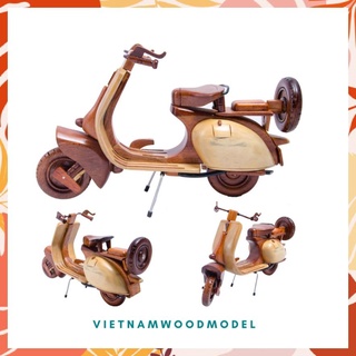Mô hình xe vespa, xe vespa mô hình handmade 100% từ gỗ tự nhiên – mô hình xe 102