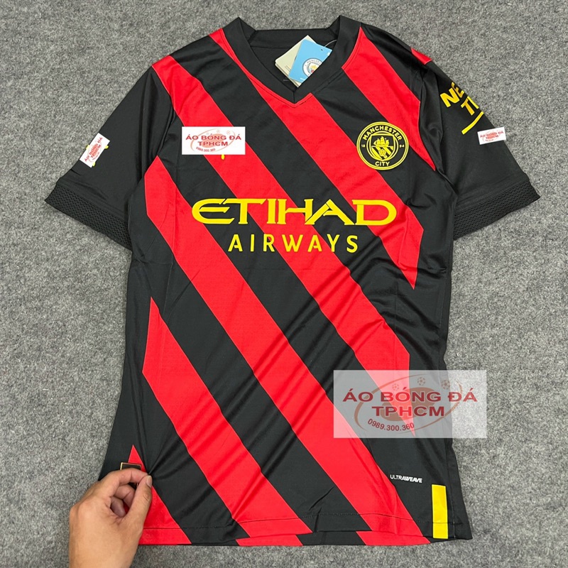 MANClTY mùa 22/23 - Áo Bóng Đá bản PLAYER hàng Thái - MANClTY đỏ đen 22/23