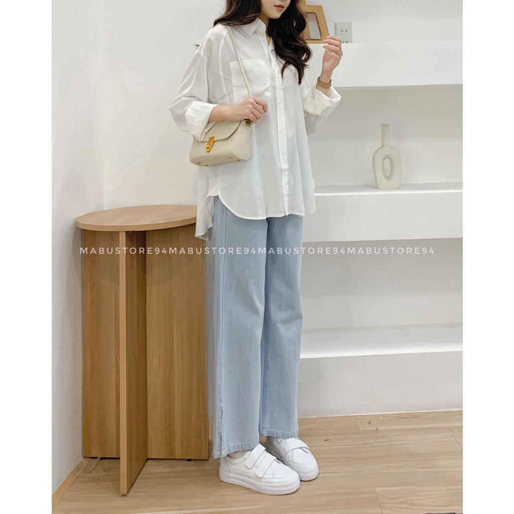 Áo somi dài tay kiểu dáng Hàn Quốc
