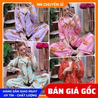 Đồ bộ nữ mặc nhà phom 55kg vải kate mềm in hình quần dài mặc nhà cực xinh DBKIHTD17