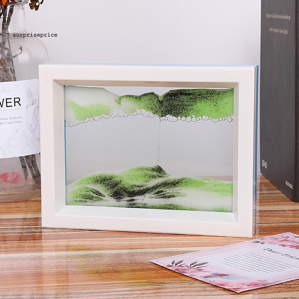 【H】 Bức Tranh Phong Cảnh Cát Chảy Bằng Kính Tự Nhiên 3D Bản Rộng Cho Khách Sạn