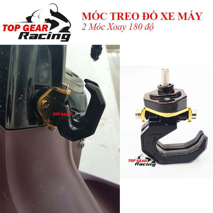 Móc Treo Đồ Xe Máy Xoay 180 độ 2 Móc &lt;TOPGEAR&gt;