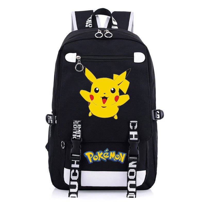 Balo nam nữ in hình POKEMON anime chibi cặp sách đi học thời trang