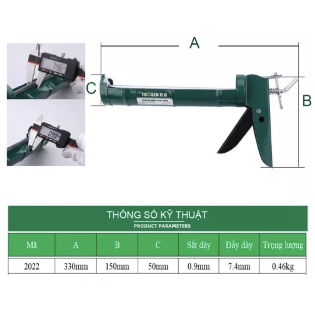 Súng bắn keo SIKA, bơm Sika TUOSEN / Tuo Sen
