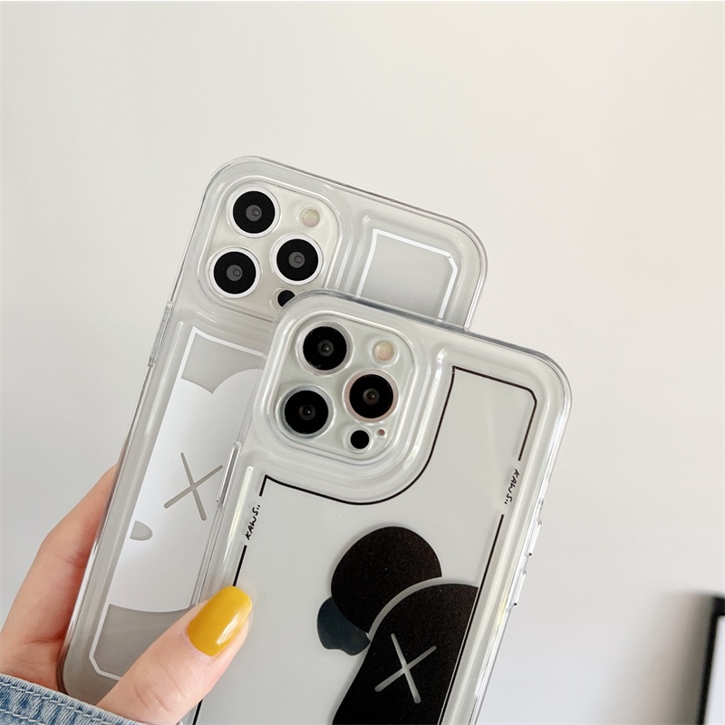 Ốp Điện Thoại Trong Suốt In Hình Gấu Hoạt Hình Cho iPhone 7+ 8+ 8 7 Plus 11 12 13 Pro MAX X XS MAX XR