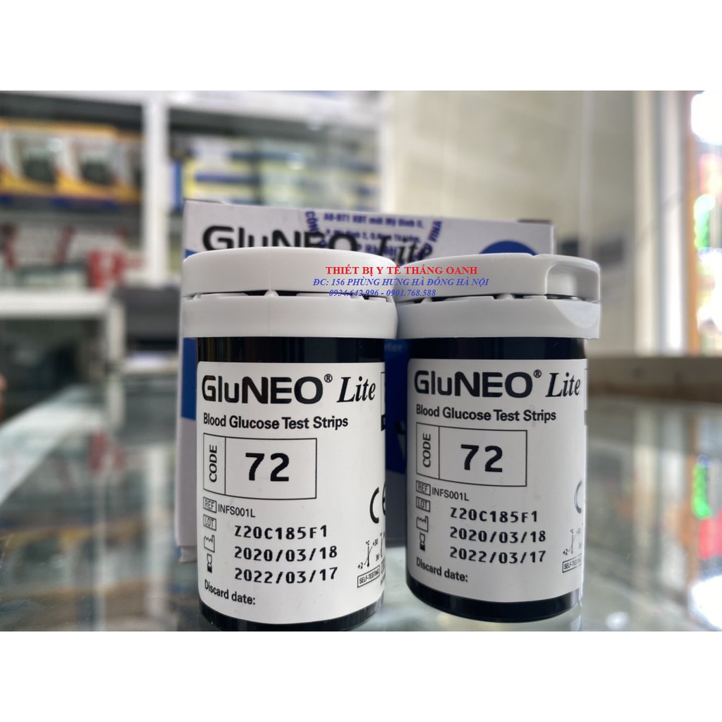 [ Y TẾ THẮNG OANH] QUE THỬ TIỂU ĐƯỜNG GLUNEO LITE 50 TEST- HÀN QUỐC