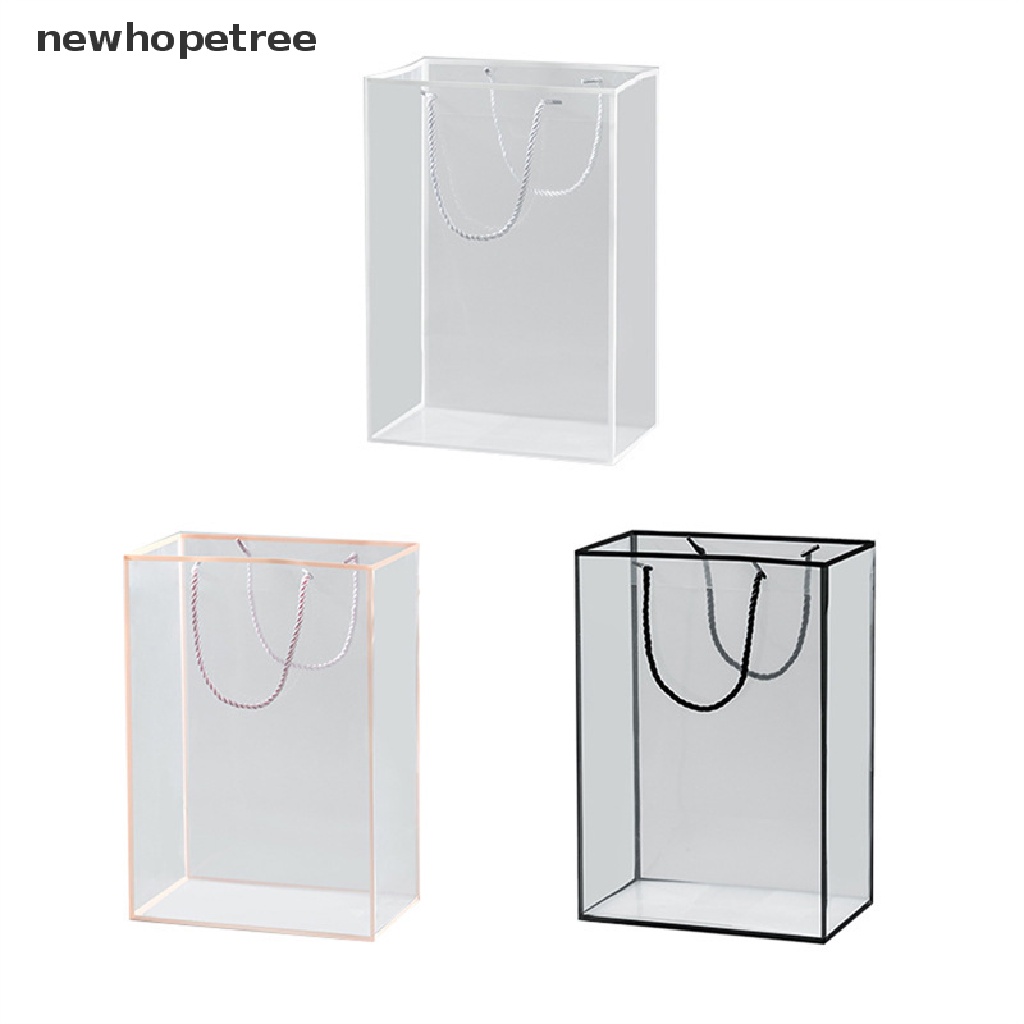 Túi Đựng Quà Bằng PVC Trong Suốt Chống Nước In Họa Tiết Hoa Xinh Xắn