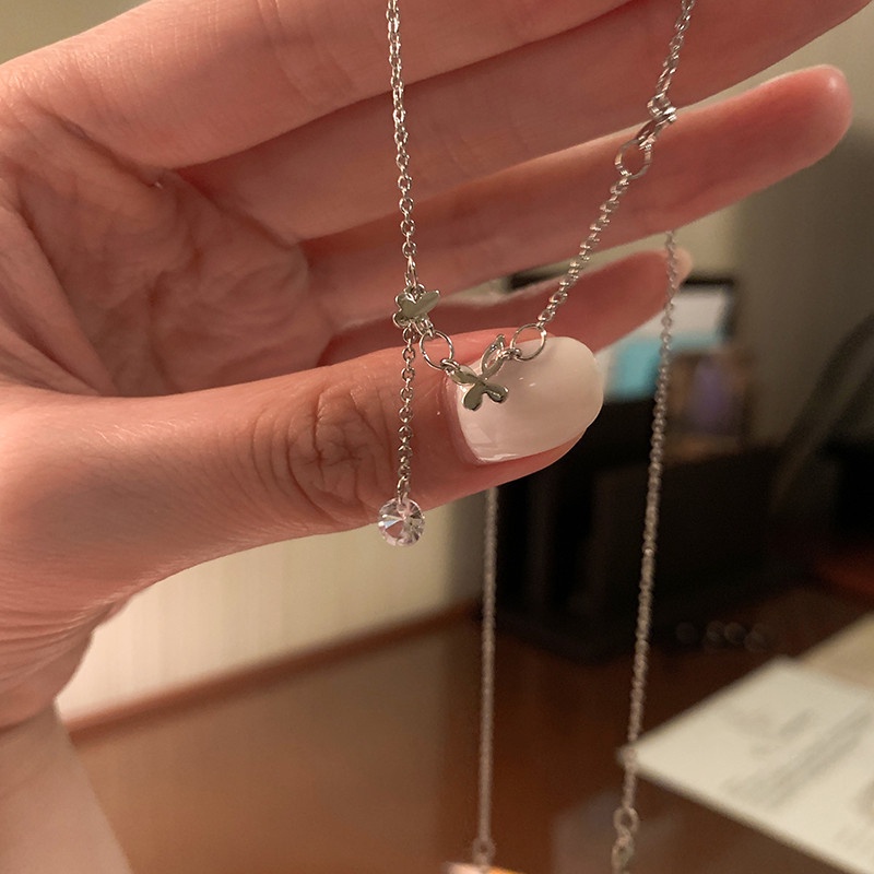 Vòng cổ Mặt Hình Bướm Đính Đá zircon Sang Trọng Cho Nữ