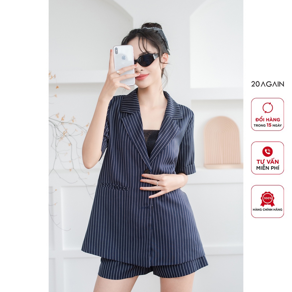 Áo blazer cổ bẻ ve 20Again, thiết kế độc đáo, sành điệu ABA2420 | WebRaoVat - webraovat.net.vn