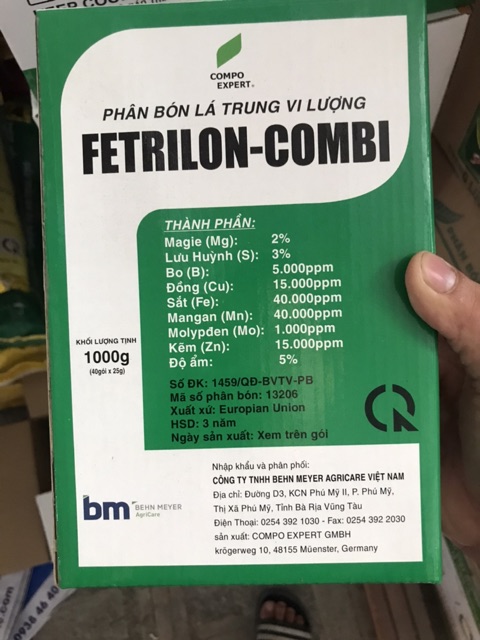 Phân bón lá trung vi lượng FETRILON-COMBI (25g/1gói nhập khẩu Đức)