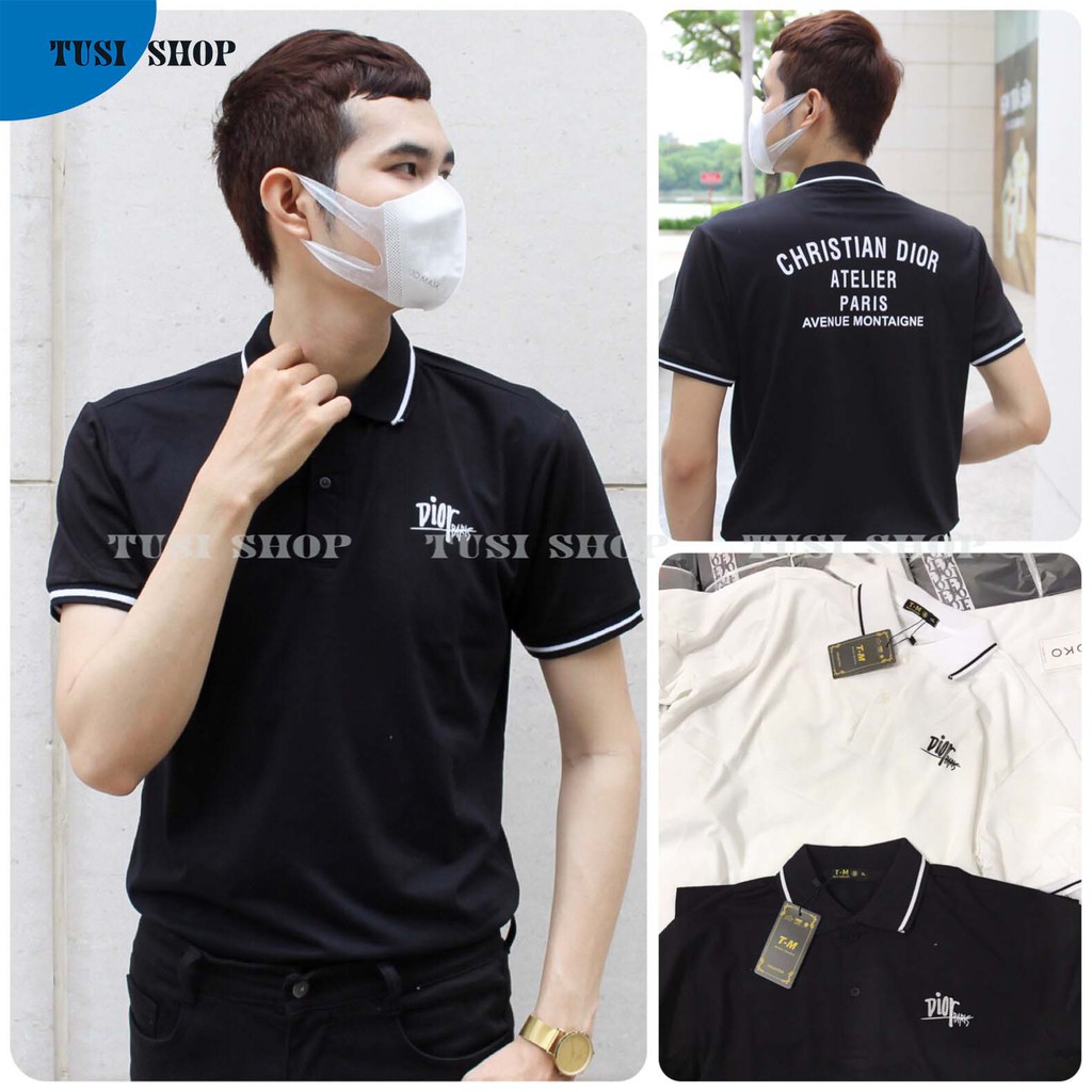 [SIÊU GIẢM GIÁ] Áo thun nam ngắn tay cổ bẻ, áo cổ trụ nam nữ in chữ DI.OR ngang ngưc | BigBuy360 - bigbuy360.vn