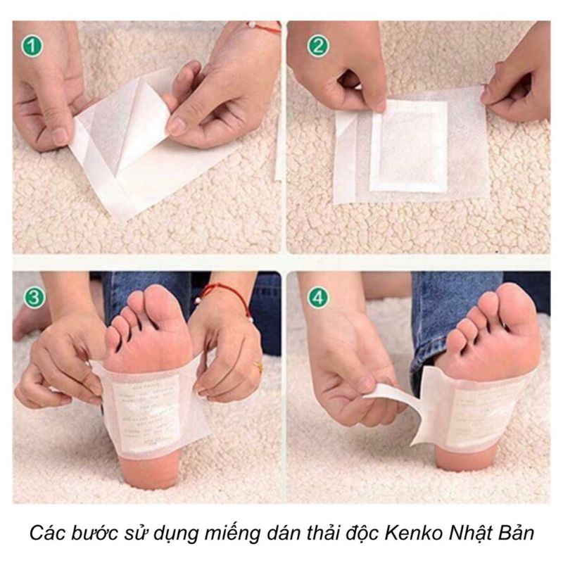 Miếng Dán thải độc chân Kenko Nhật Bản - 30 miếng