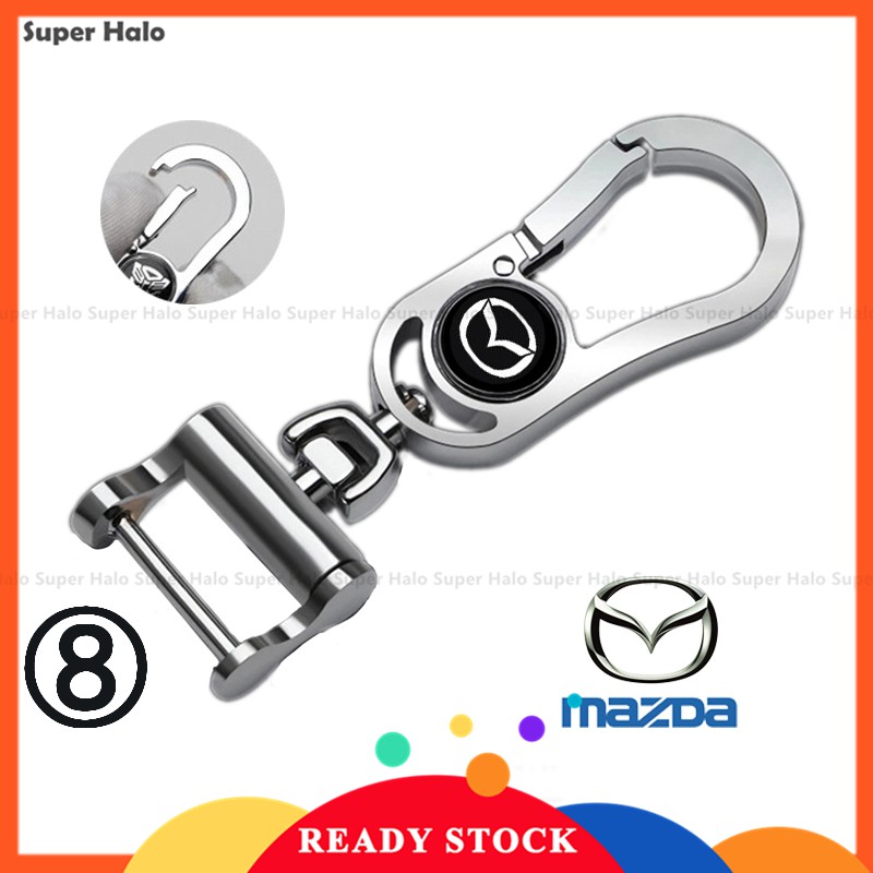 【New】Alloy Metal Logo Motorcycle Keychain Car keychain SET for Mazda