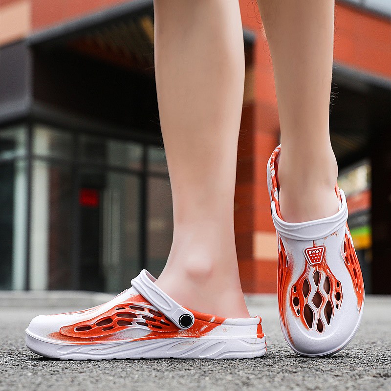 Xăng đan Đục Lỗ Thoáng Khí Thời Trang Đi Biển Mùa Hè Cho Nam