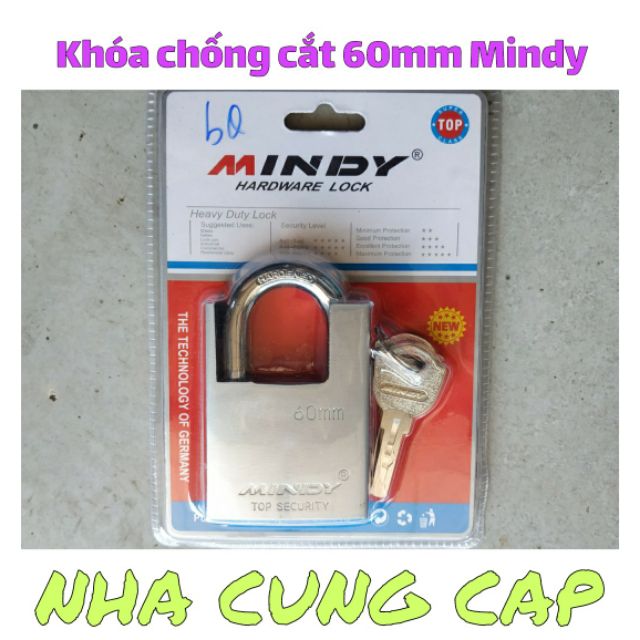 KHÓA CHỐNG CẮT 60MM MINDY CAO CẤP