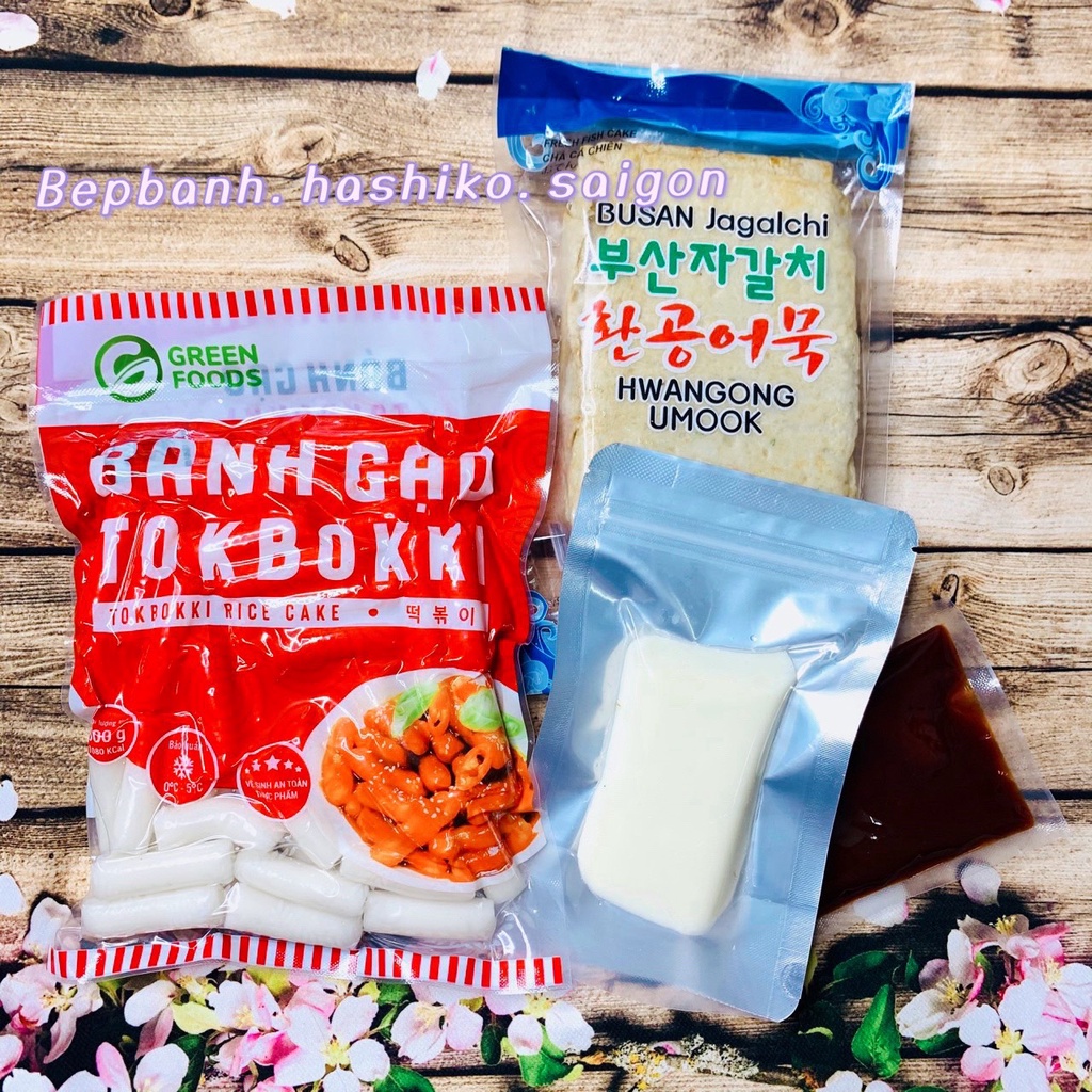 COMBO TOKBOKKI KÈM SỐT NẤU CHẢ CÁ VÀ MOZZA