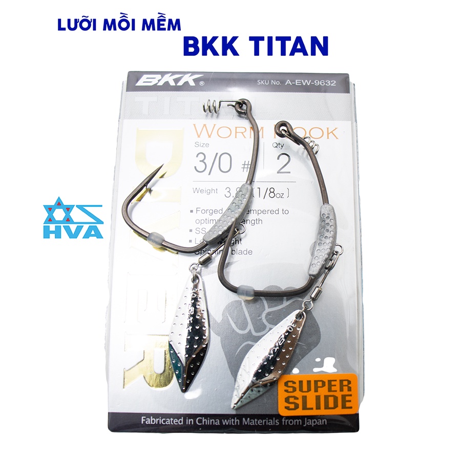 Lưỡi mồi mềm BKK Titan Diver  Phù hợp với các loại mồi mềm 9-11cm như mồi mềm Nff, Daiwa Duck,  BT-01